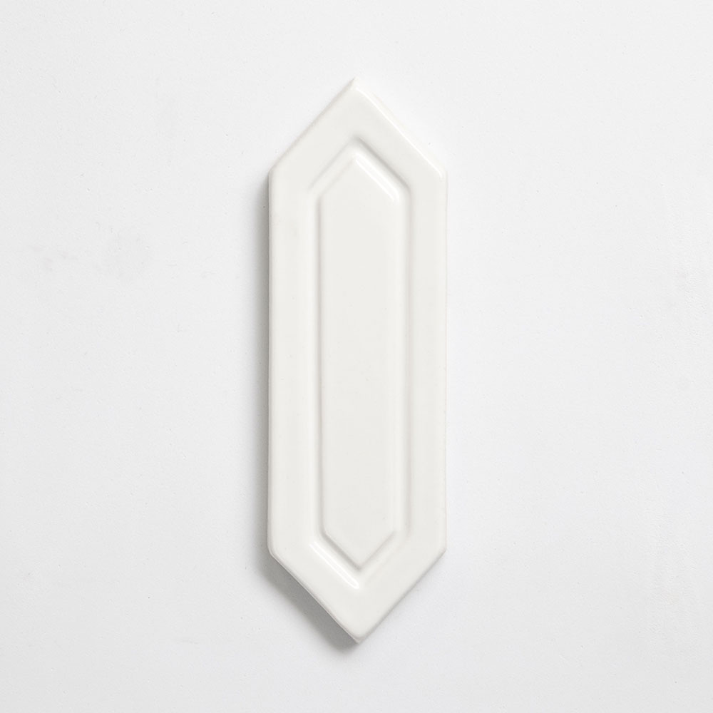 Pearl Glossy Reliefed Picket Ceramic Accent Tiles 2x6 Ceramic Glossy 2x6 Accent Tiles