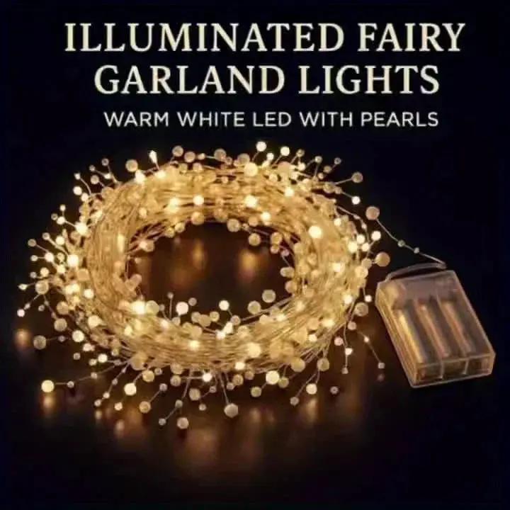 Pearl String Lights, LED, Festive Christmas Decorations by House Of Avana