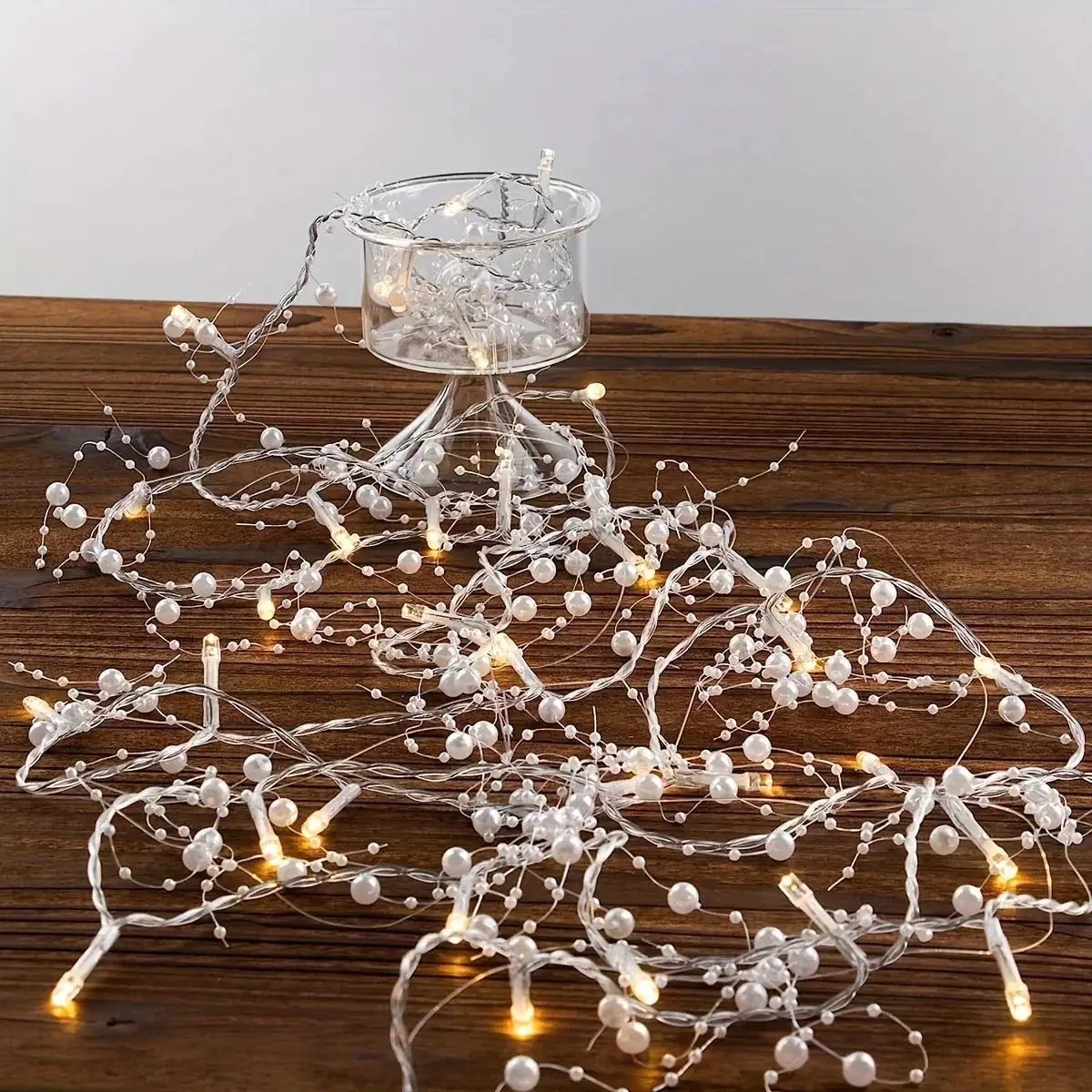 Pearl String Lights, LED, Festive Christmas Decorations by House Of Avana