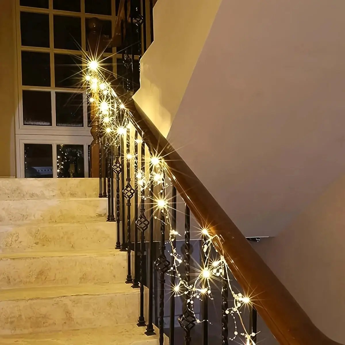 Pearl String Lights, LED, Festive Christmas Decorations by House Of Avana