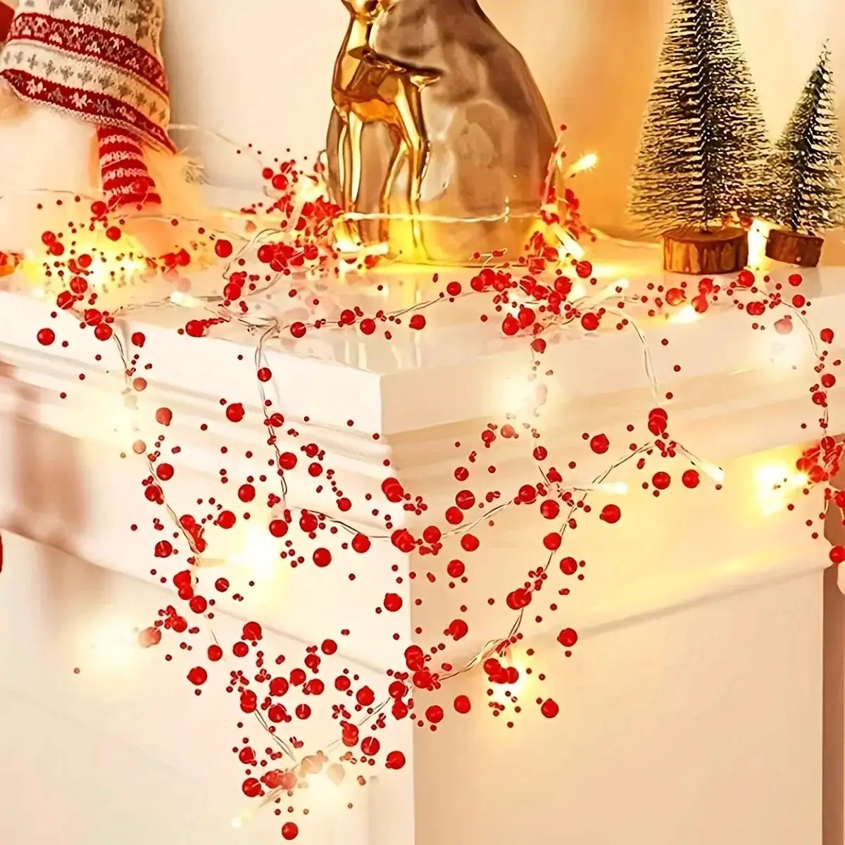 Pearl String Lights, LED, Festive Christmas Decorations by House Of Avana