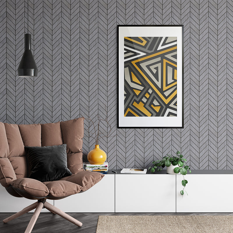 Peau D Elephant Matte Chevron Wood Look Porcelain Mosaics 17x7 3/4 Porcelain Matte 8x16 Mosaics — 2