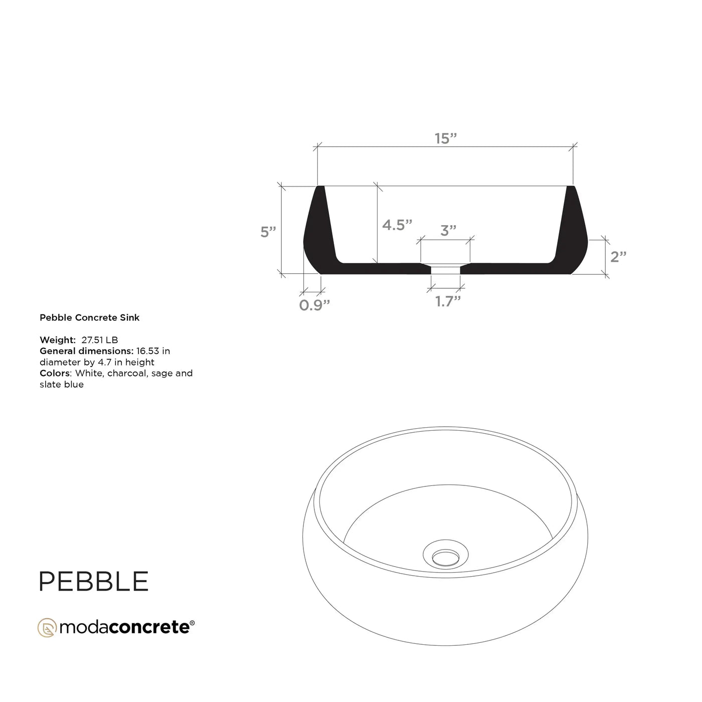 Pebble Concrete Sink by ModaConcrete - Direct source for architectural and precast concrete