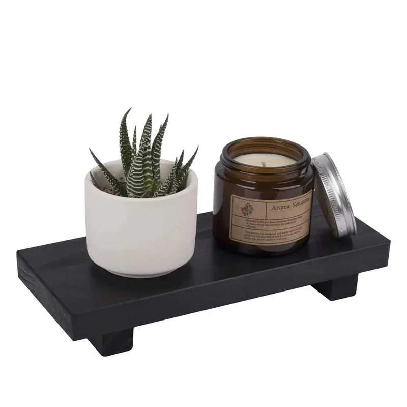 Pedestal Stand - Wooden Small 8.6inch by House Of Avana