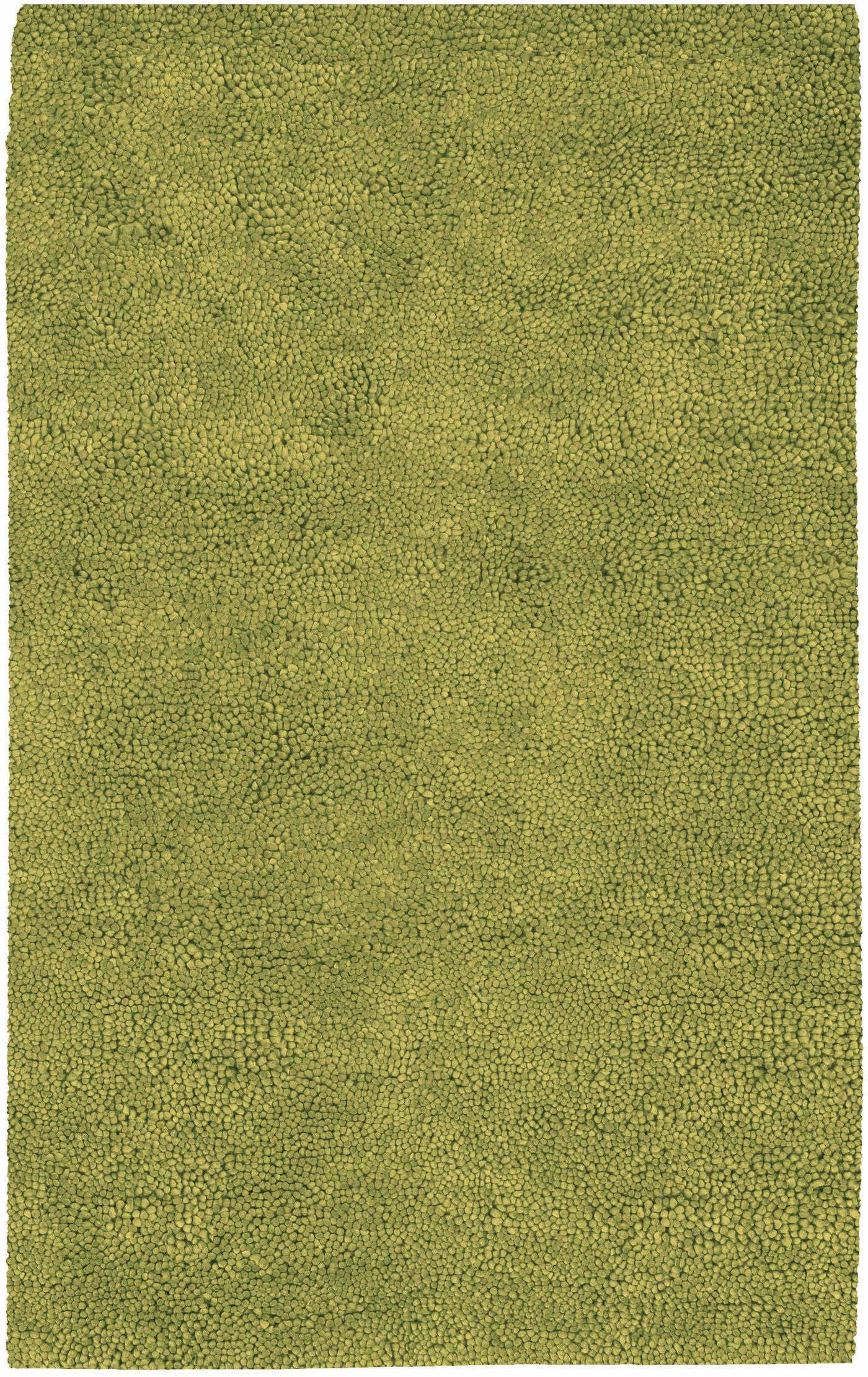 Frederika Solid Olive Green Wool Shag Rug - Clearance by Boutique Rugs