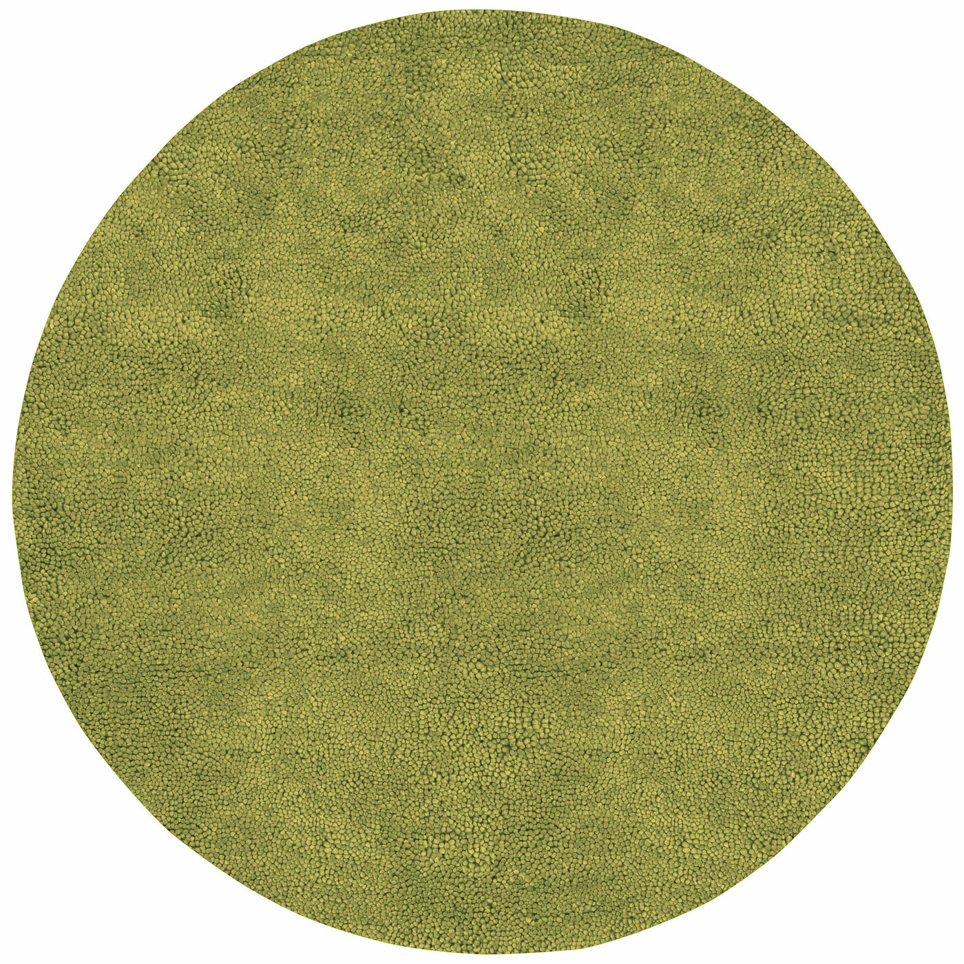 Frederika Solid Olive Green Wool Shag Rug - Clearance by Boutique Rugs