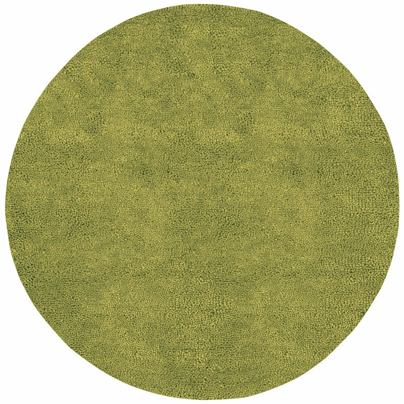 Frederika Solid Olive Green Wool Shag Rug - Clearance by Boutique Rugs