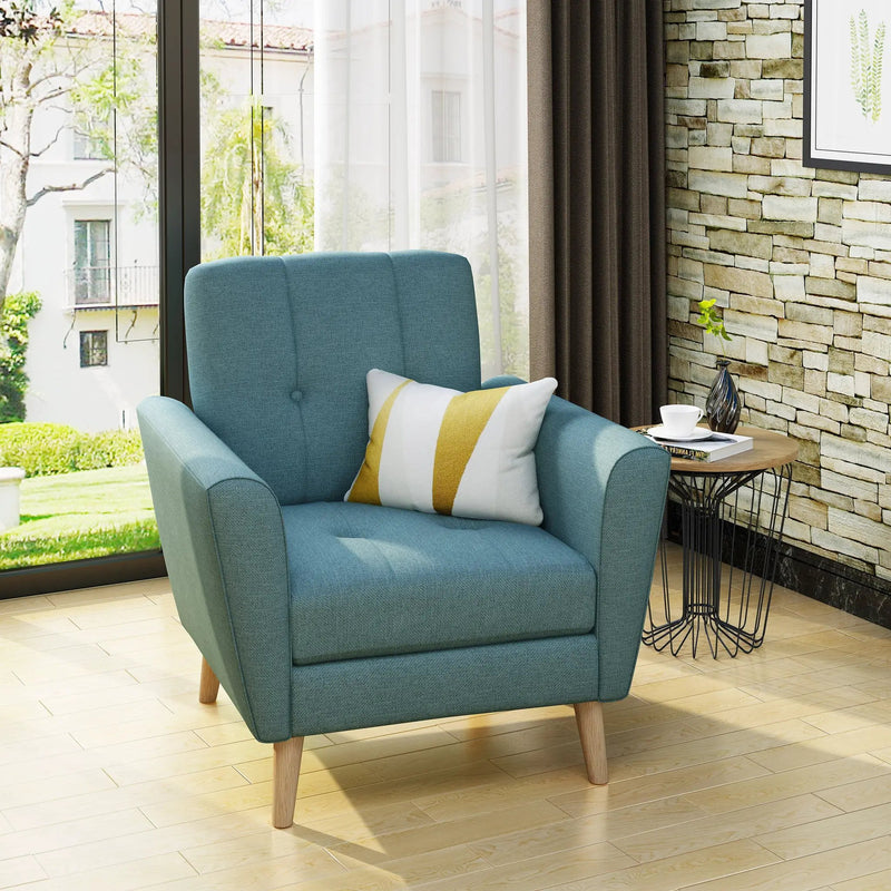 Mid Century Fabric Channel Stitch Club Chair by HouseOfZazla