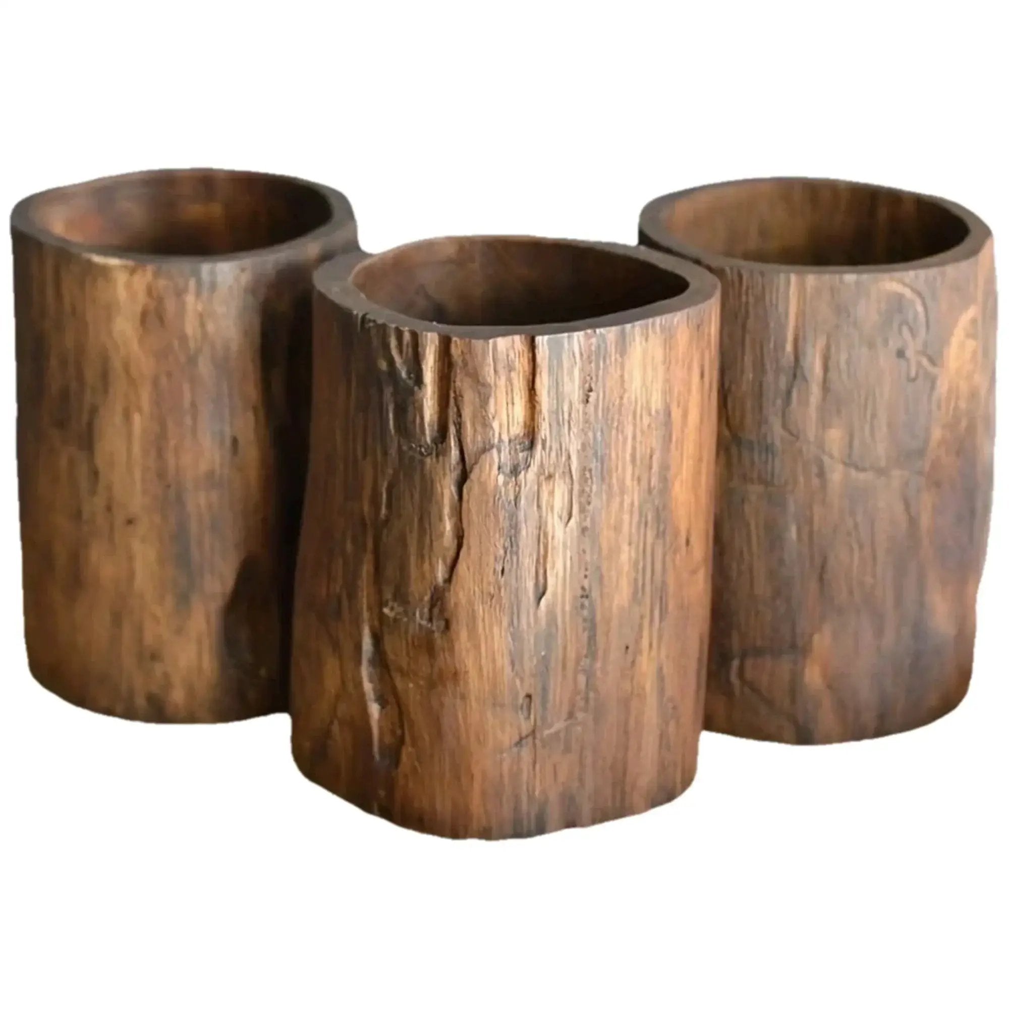 Pen Holder - Rustic Wood Small by House Of Avana