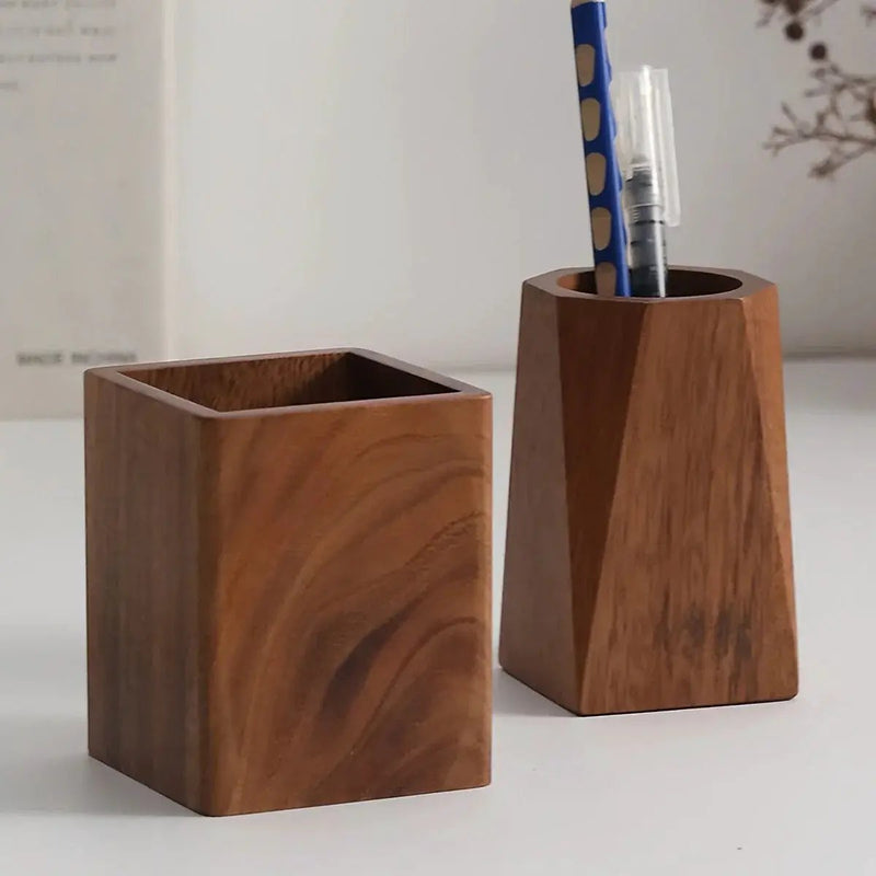 Pen Holder - Vintage Wooden Blue by House Of Avana