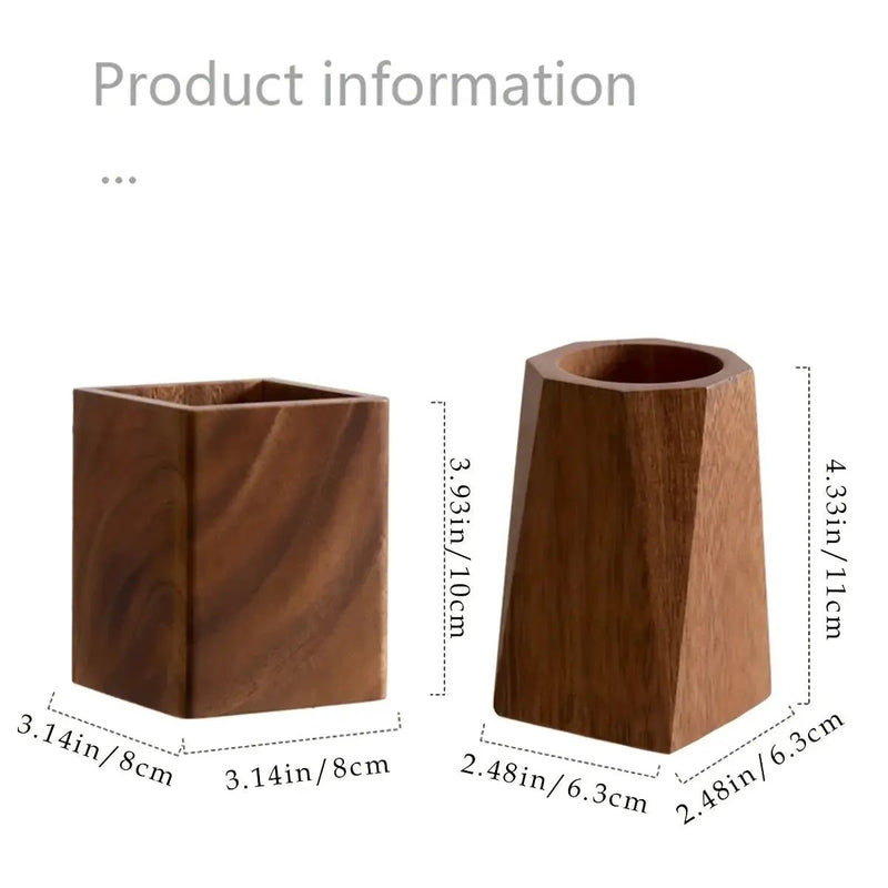 Pen Holder - Vintage Wooden Blue by House Of Avana