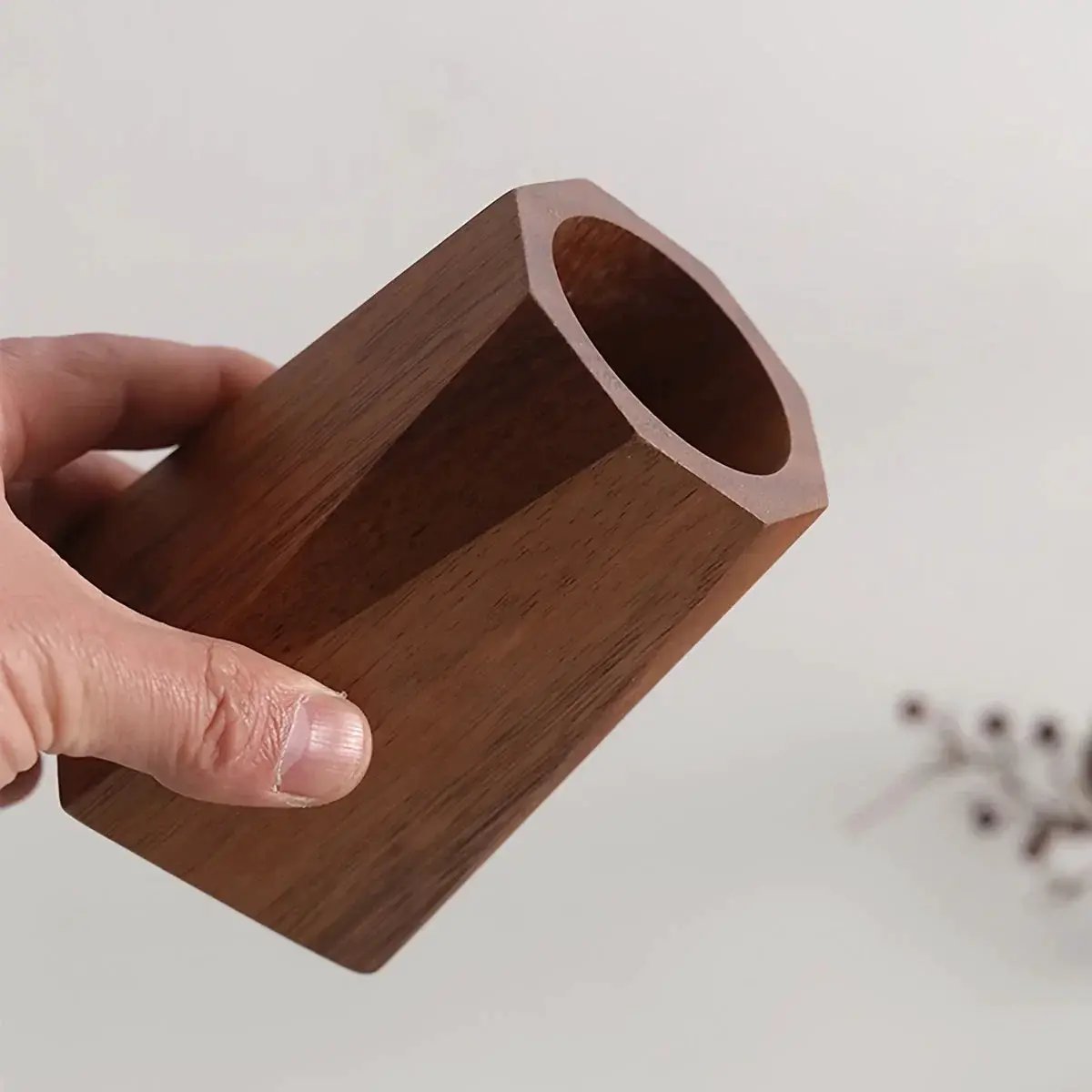 Pen Holder - Vintage Wooden Blue by House Of Avana