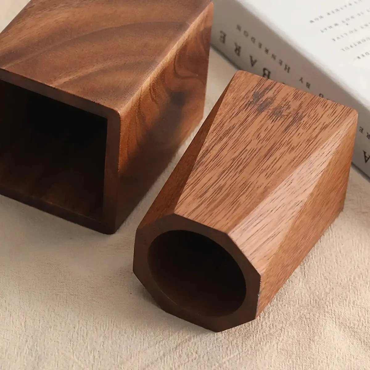 Pen Holder - Vintage Wooden Blue by House Of Avana