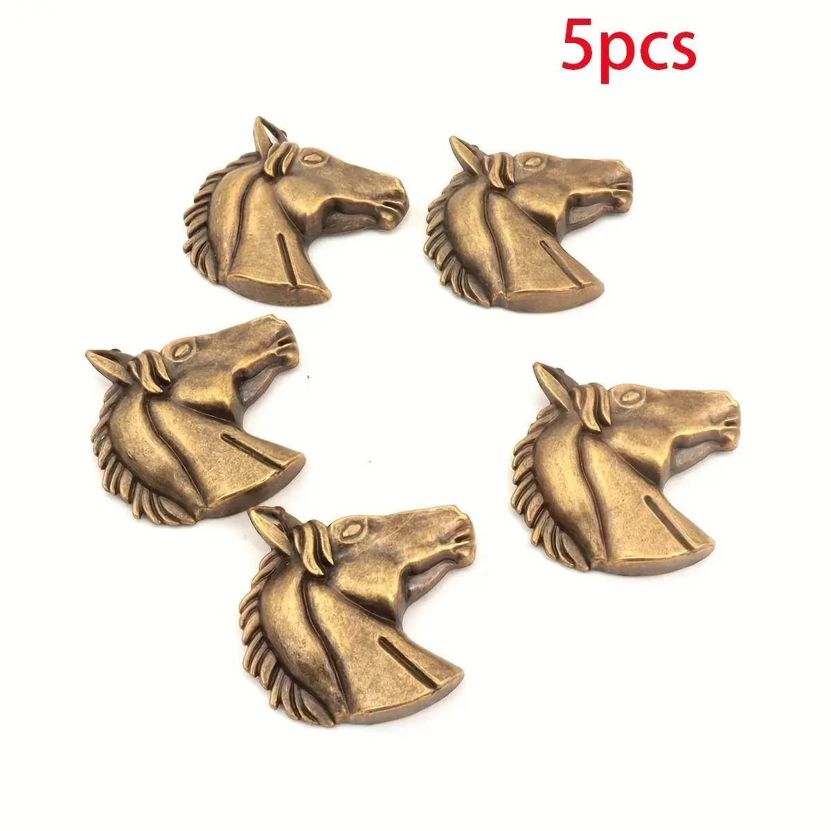 Pendant - Aged Metal Horse Head 5.1CM by House Of Avana