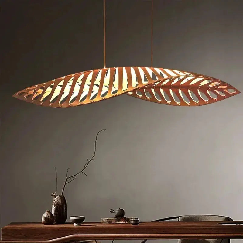 Pendant Lamp - Minimalist Wood Fish Bone by House Of Avana