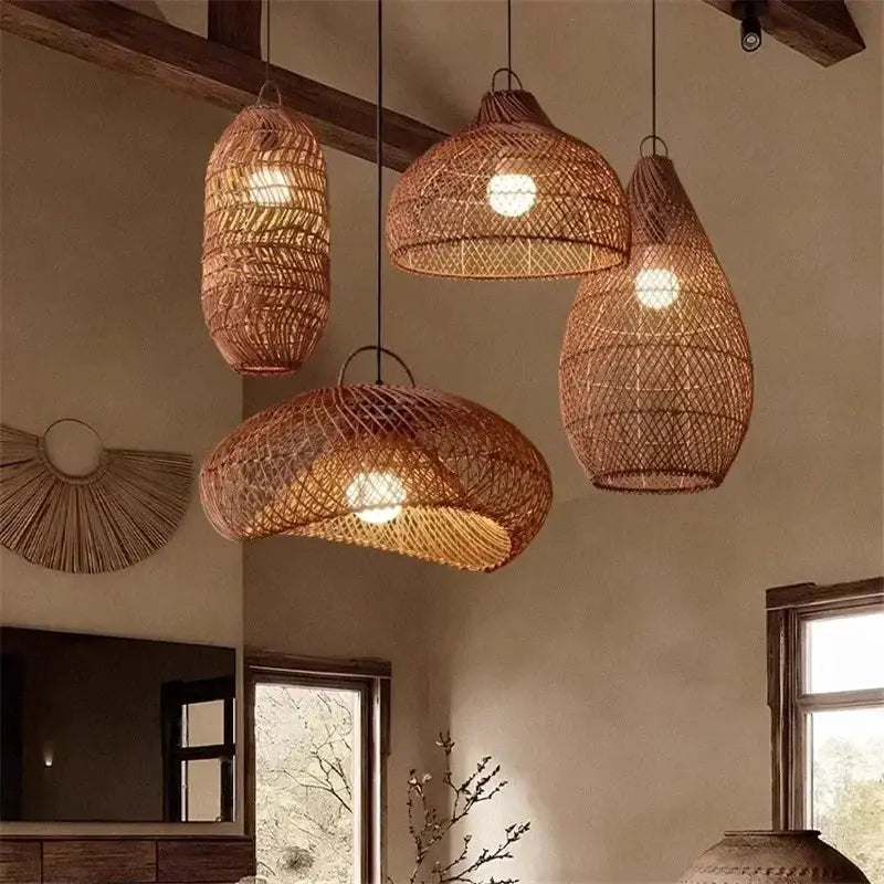Pendant Lamp - Vintage Wicker Rattan by House Of Avana