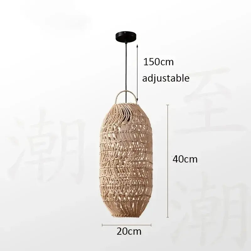 Pendant Lamp - Vintage Wicker Rattan by House Of Avana