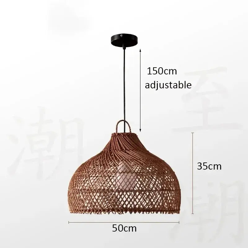 Pendant Lamp - Vintage Wicker Rattan by House Of Avana