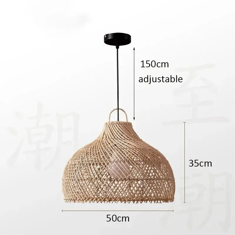 Pendant Lamp - Vintage Wicker Rattan by House Of Avana