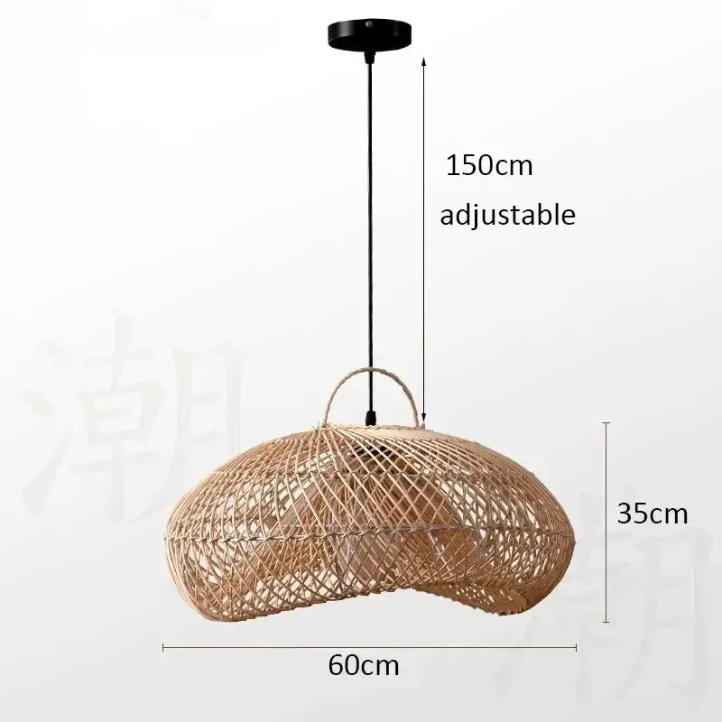 Pendant Lamp - Vintage Wicker Rattan by House Of Avana