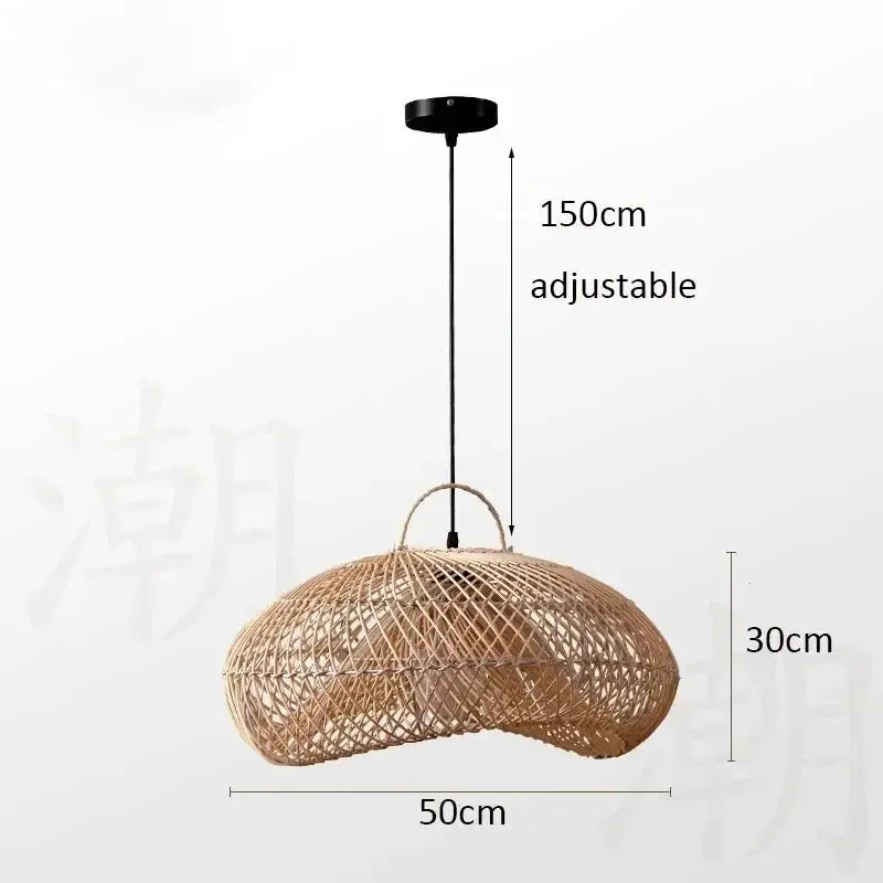 Pendant Lamp - Vintage Wicker Rattan by House Of Avana