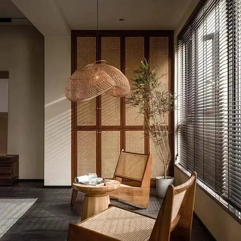 Pendant Lamp - Vintage Wicker Rattan by House Of Avana