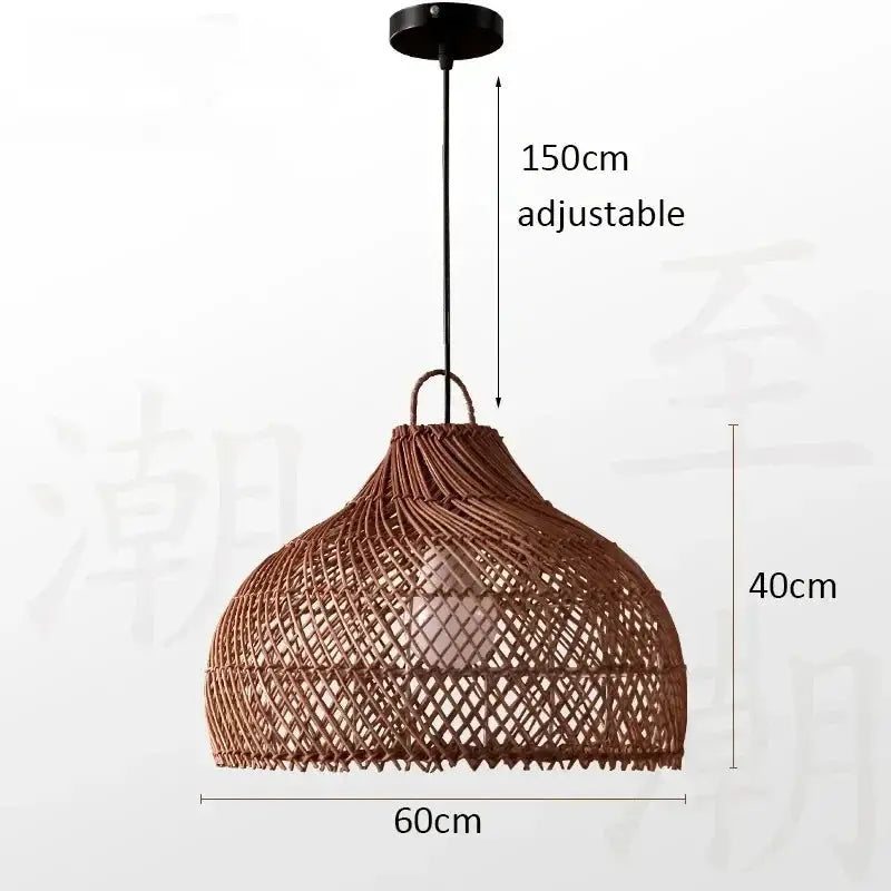 Pendant Lamp - Vintage Wicker Rattan by House Of Avana