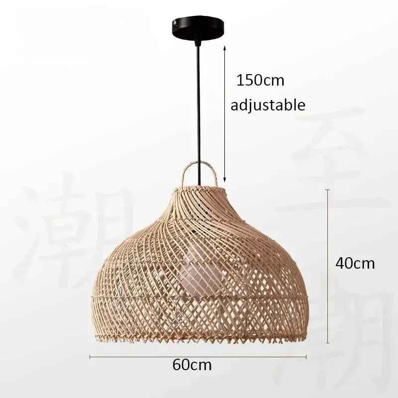 Pendant Lamp - Vintage Wicker Rattan by House Of Avana
