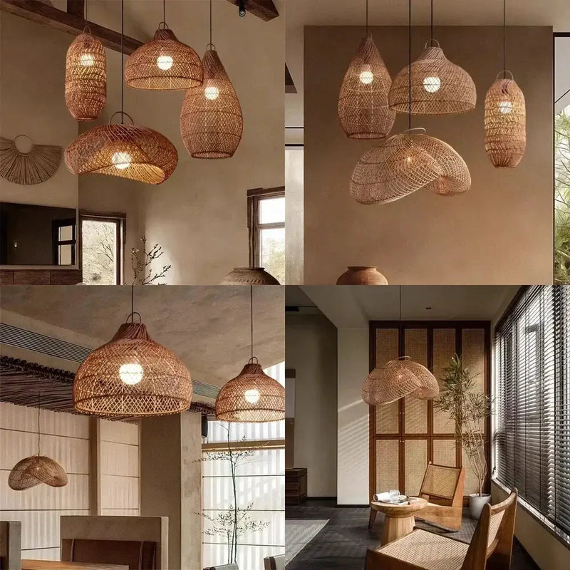 Pendant Lamp - Vintage Wicker Rattan by House Of Avana