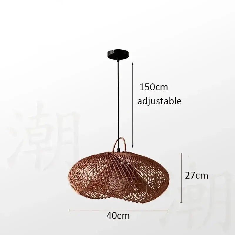 Pendant Lamp - Vintage Wicker Rattan by House Of Avana