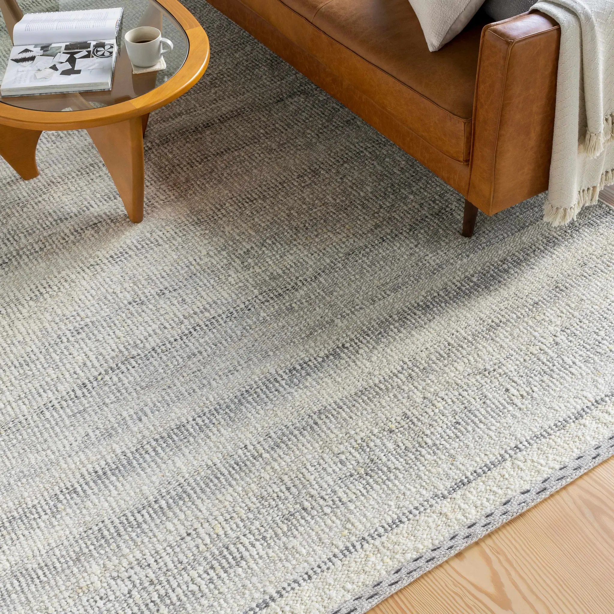 Penticton Cream Flat Woven Wool Rug by Boutique Rugs