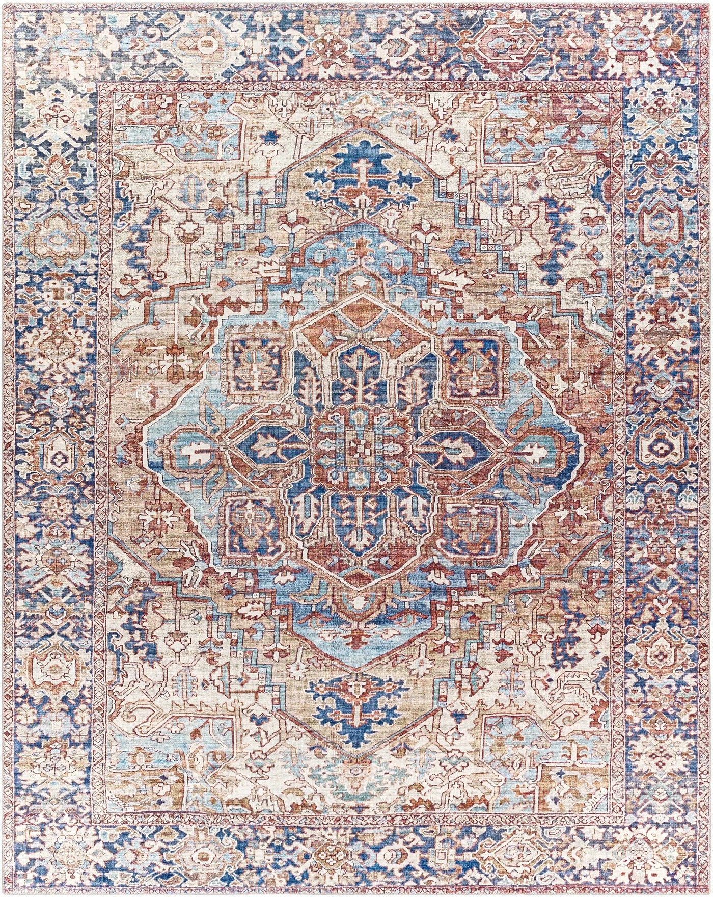 Neyland Iris Olive & Brown Area Rug 2360 by Boutique Rugs