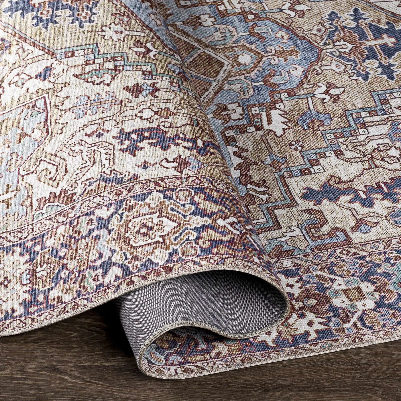 Neyland Iris Olive & Brown Area Rug 2360 by Boutique Rugs
