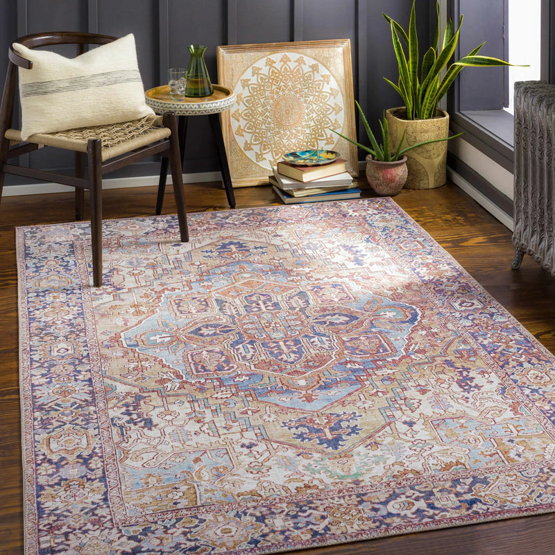 Neyland Iris Olive & Brown Area Rug 2360 by Boutique Rugs