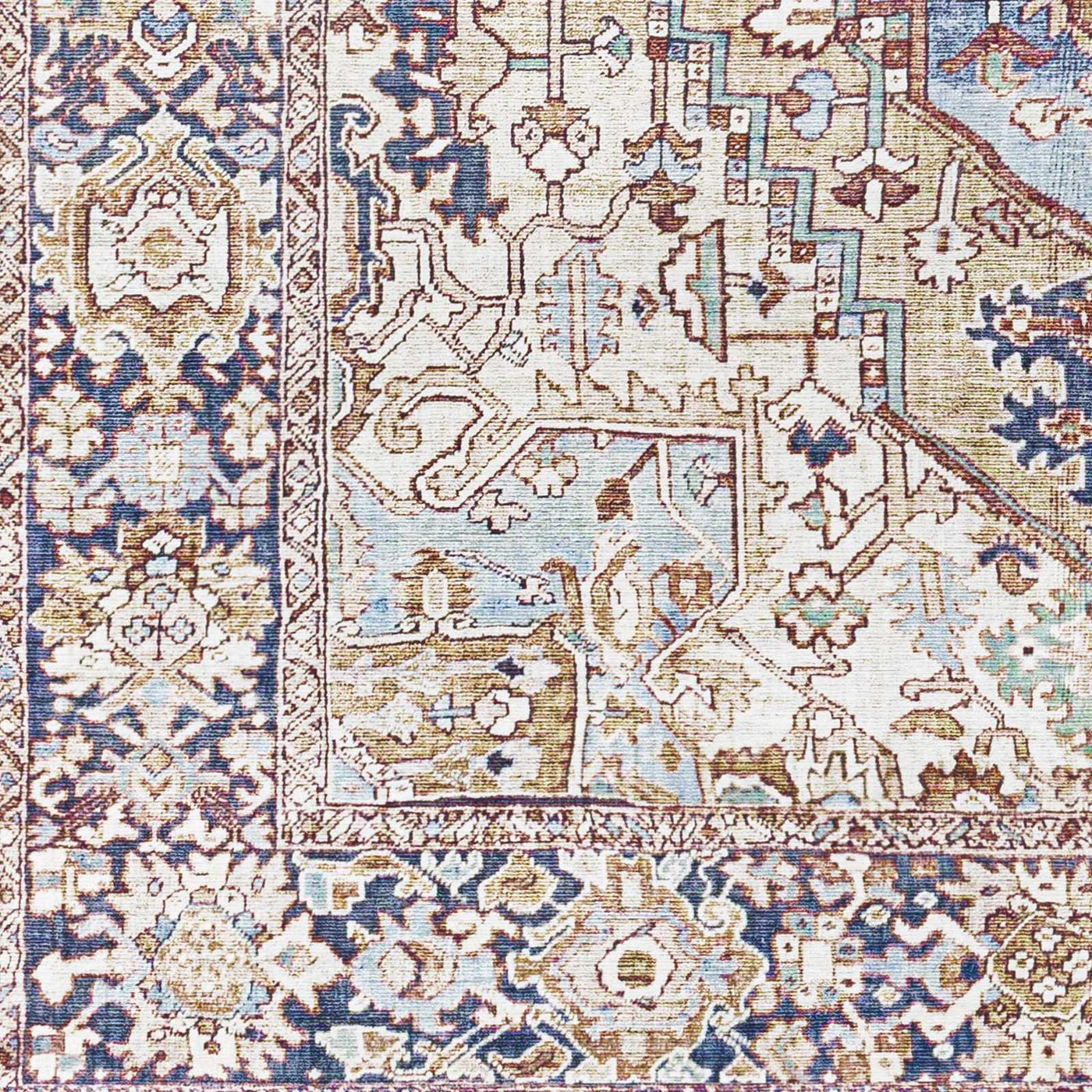 Neyland Iris Olive & Brown Area Rug 2360 by Boutique Rugs