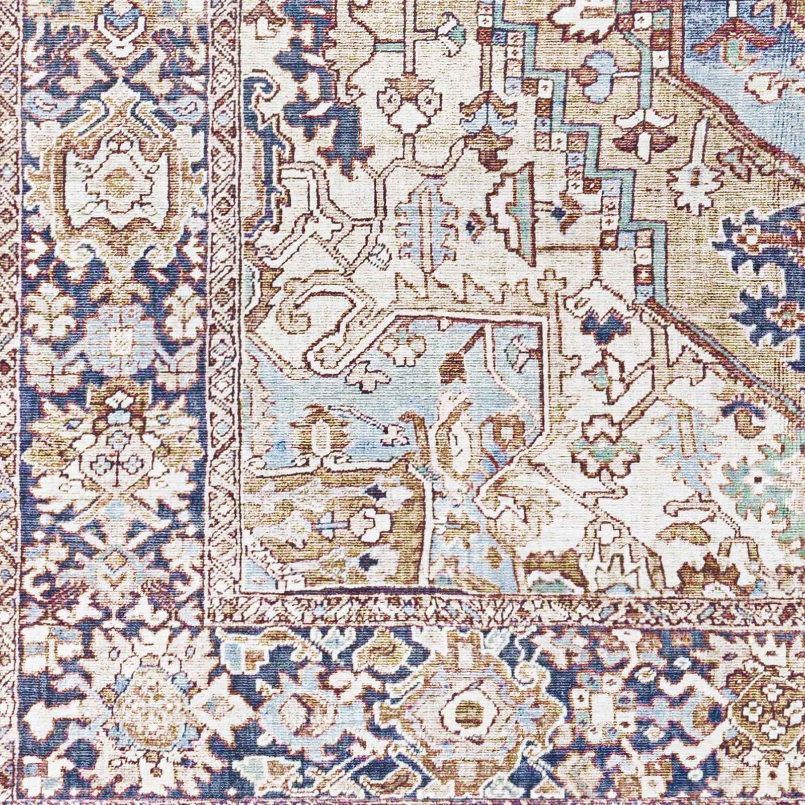 Neyland Iris Olive & Brown Area Rug 2360 by Boutique Rugs