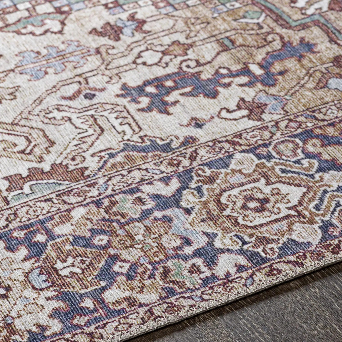 Neyland Iris Olive & Brown Area Rug 2360 by Boutique Rugs
