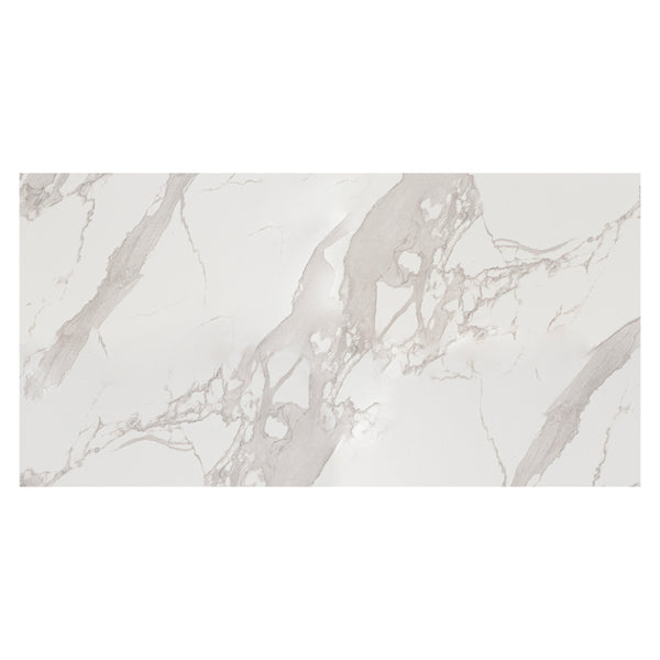 Petra White Polished Porcelain Tiles 24x48