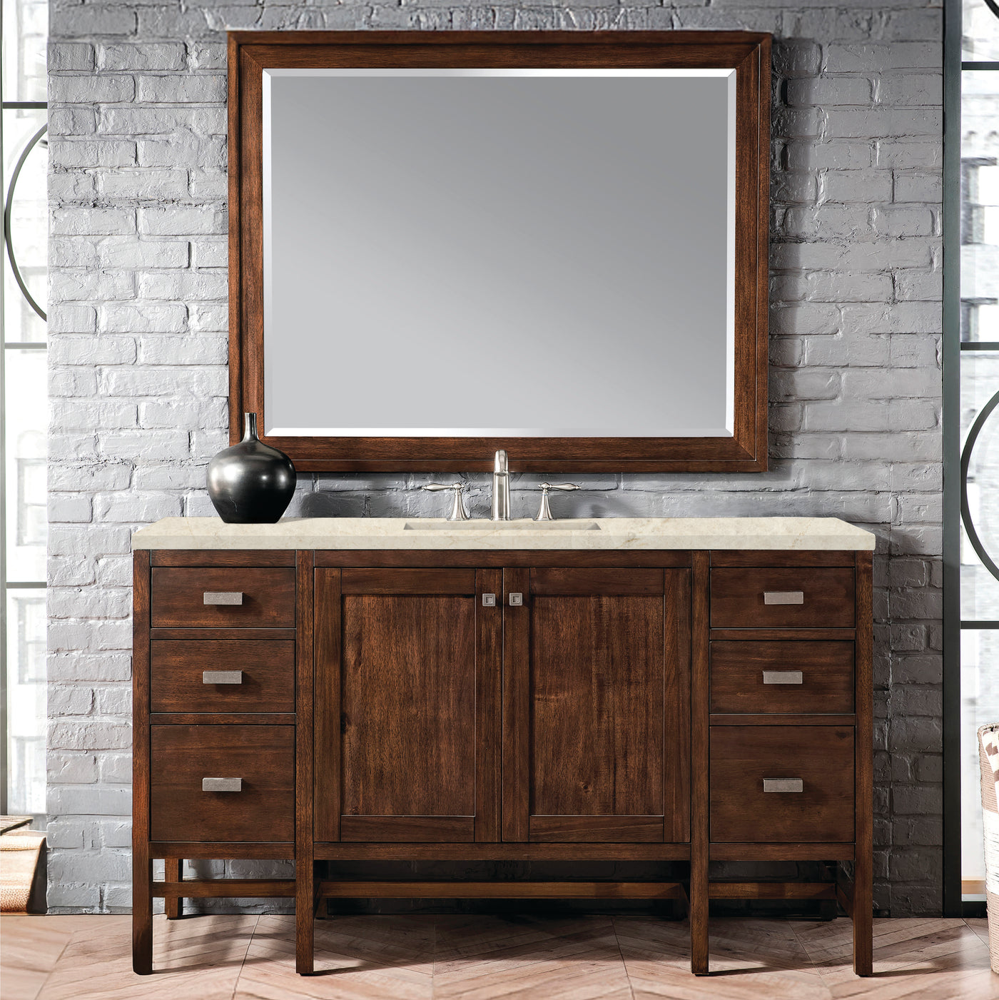 James Martin Addison 60" Single Bathroom Vanity, Mid-Century Acacia, view 29