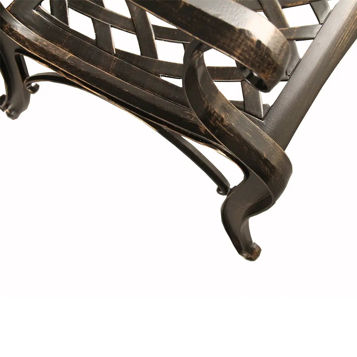Contemporary Modern Outdoor Mesh Lattice Aluminum Patio Dining Chair by Sharicks