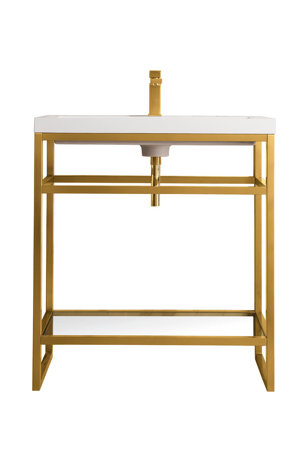 James Martin Boston 31.5" Single Console Vanity, Radiant Gold