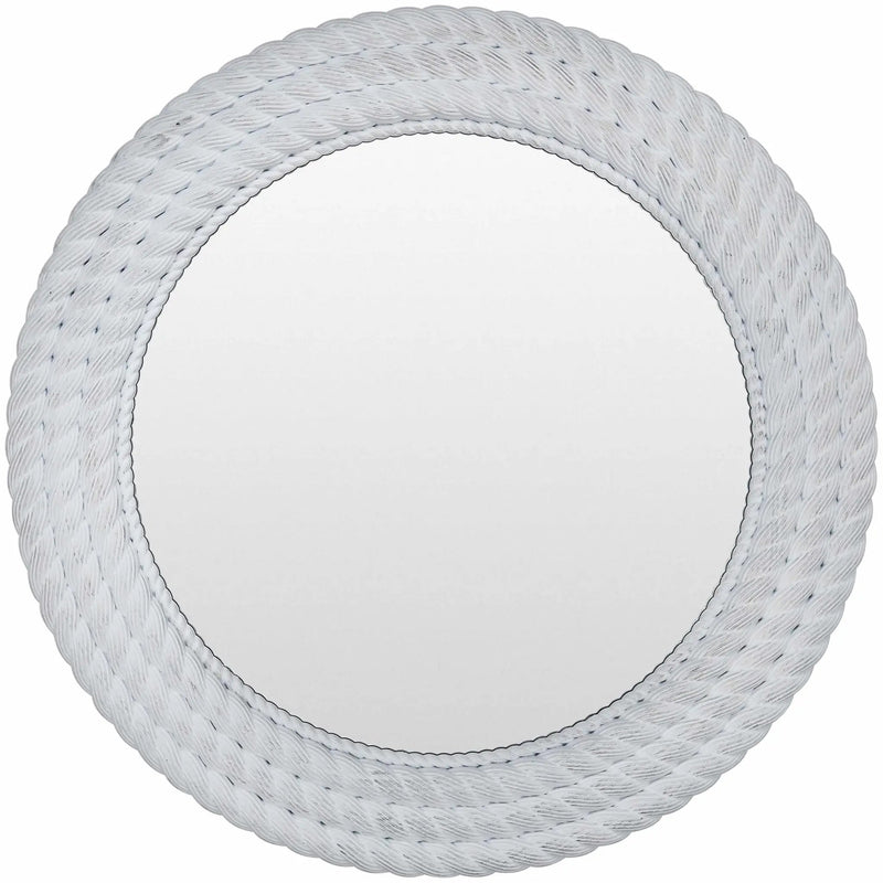 Polverigi Round White Mirror - Clearance by Boutique Rugs