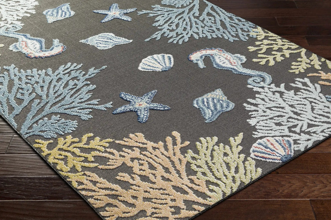 Pasca Charcoal Outdoor Area Rug - Clearance by Boutique Rugs