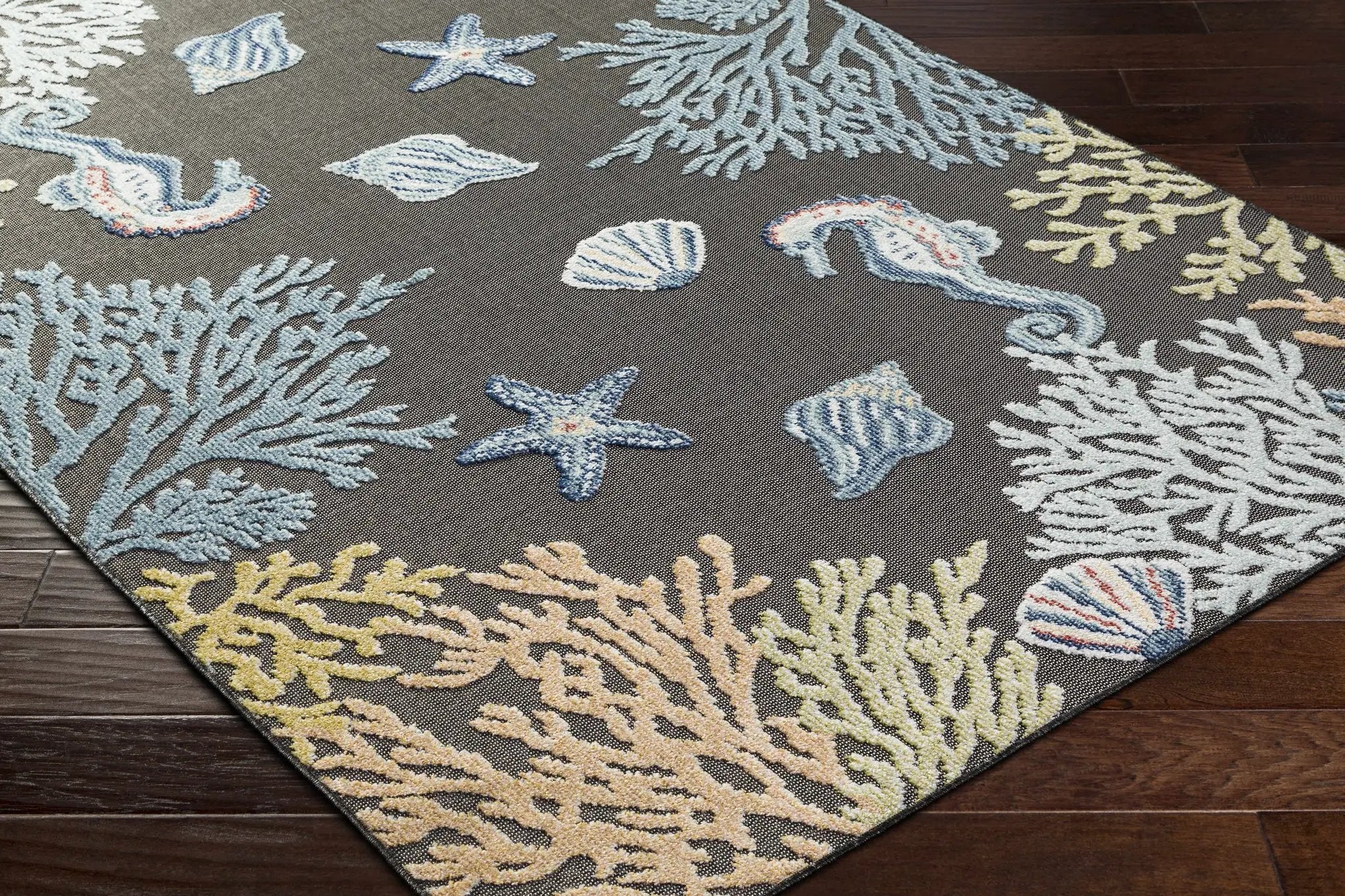 Pasca Charcoal Outdoor Area Rug - Clearance by Boutique Rugs