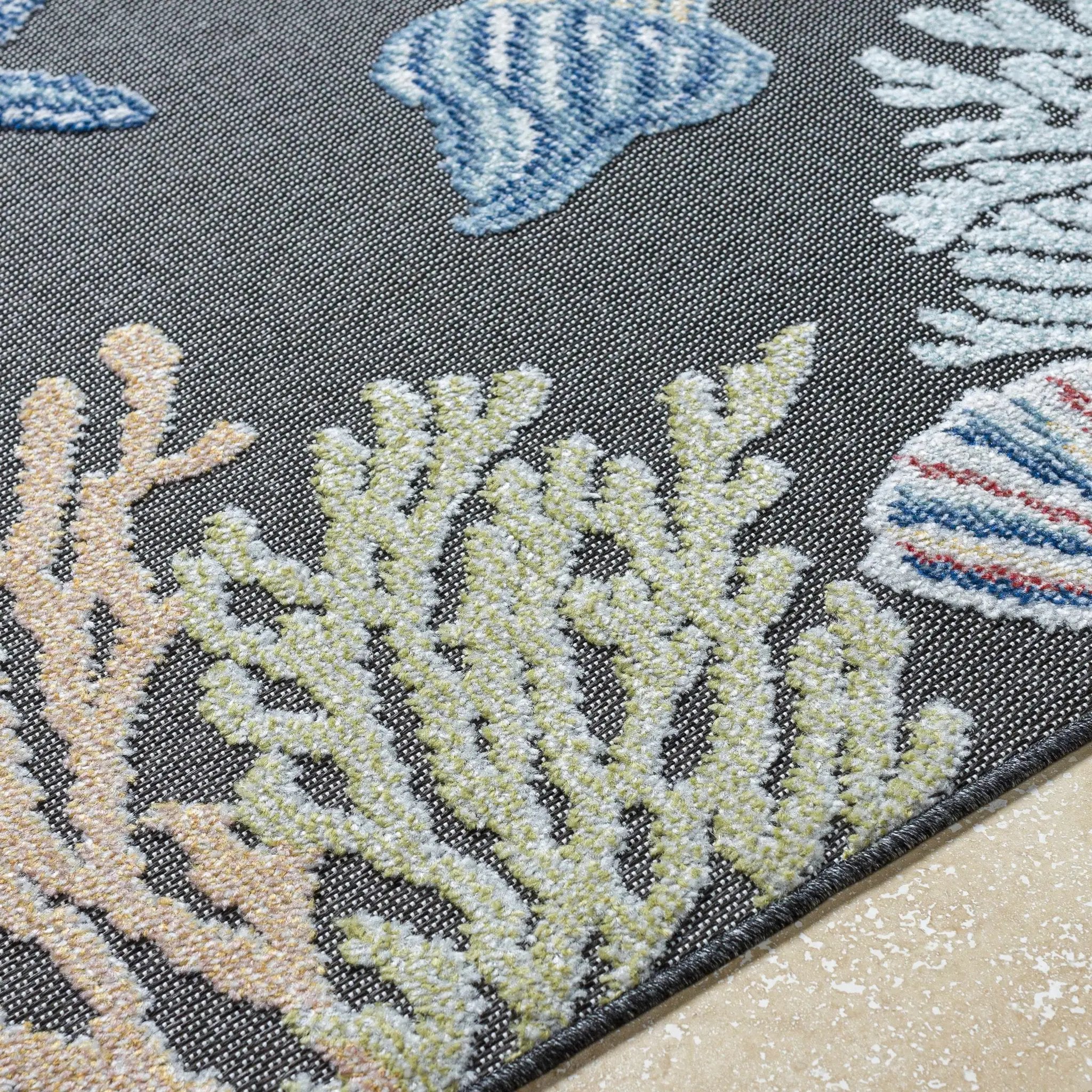 Pasca Charcoal Outdoor Area Rug - Clearance by Boutique Rugs