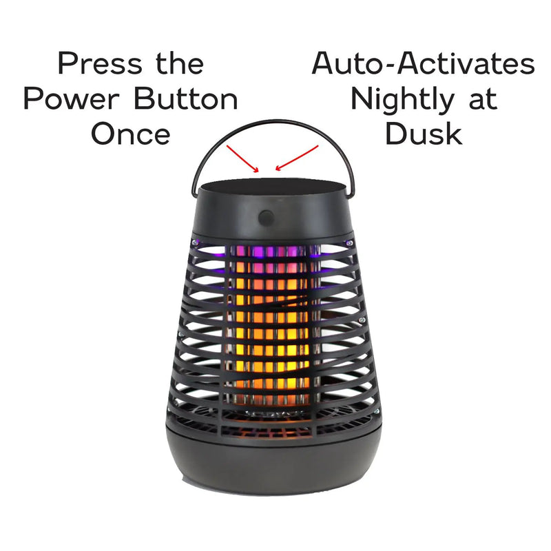 PIC Portable Solar Insect Killer Torch Bug Zapper and Flame Accent Light, Kills Bugs-1 Pack by Outdoor Solar Outlet