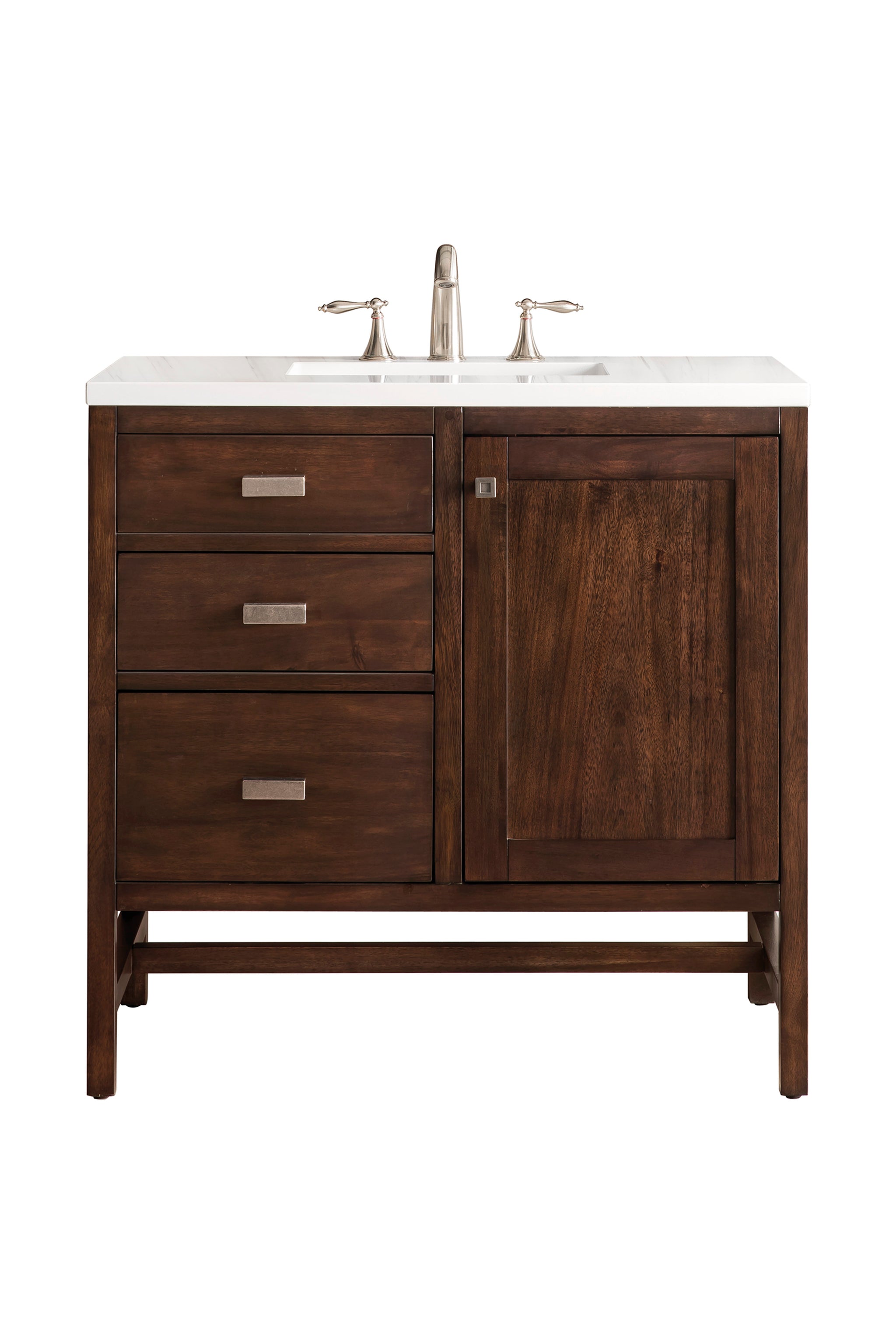 James Martin Addison 36" Single Bathroom Vanity, Mid-Century Acacia by James Martin