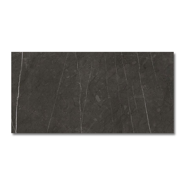 Piedra Gris Polished Marble Look Porcelain Tiles 12x24