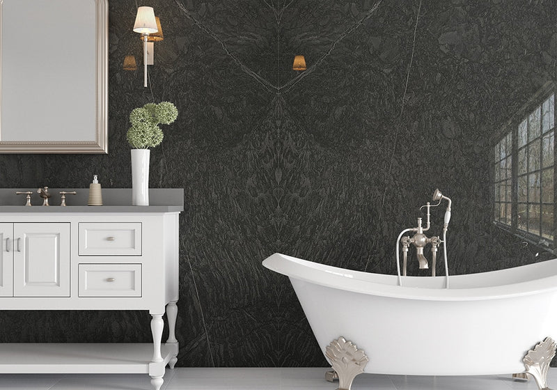 Pietra Cardoso Honed Slate Slab Random room scene
