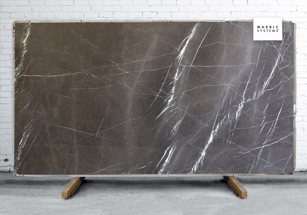 Pietra Gray Polished Marble Slab Random 1 1/4